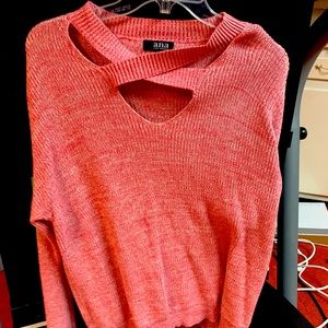Light pink crisscross sweater